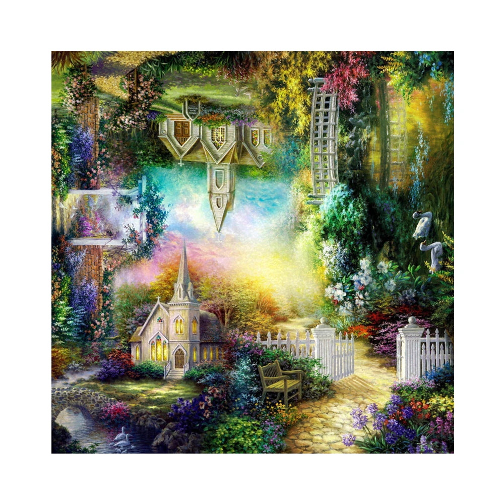 

Алмазная живопись YI BRIGHT 5D «сделай сам», вращающаяся мозаика с пейзажем, полноразмерная/круглая вышивка стразами, мечтательный пейзаж