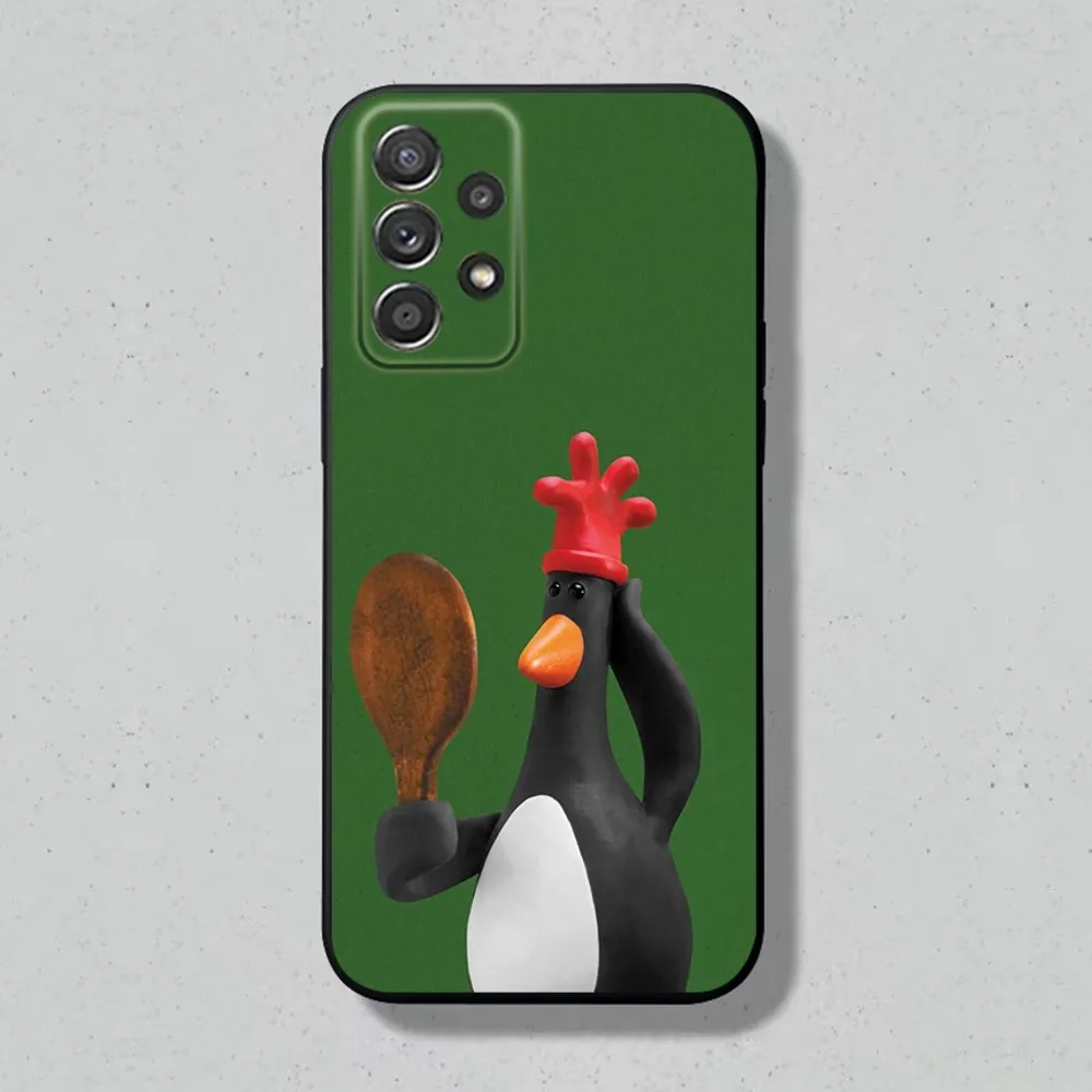 Cute W-Wallace G-Gromit Phone Case For Samsung S24 S23 S22 S21 S20 S10 S10E S9 Plus FE Note 20 Soft Black Cover Shell