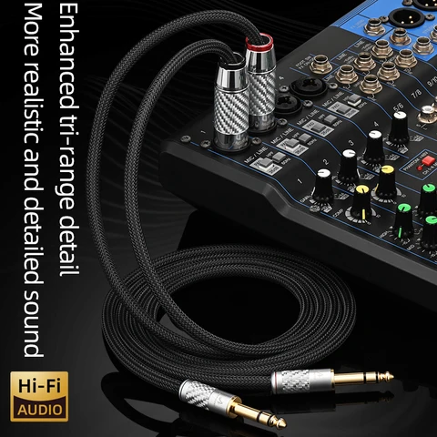 Высококачественный аудиокабель OCC от 6,5 мм до XLR «папа-мама» для усилителя динамика-микшера 6,5 мм штекер микрофонный аудиокабель