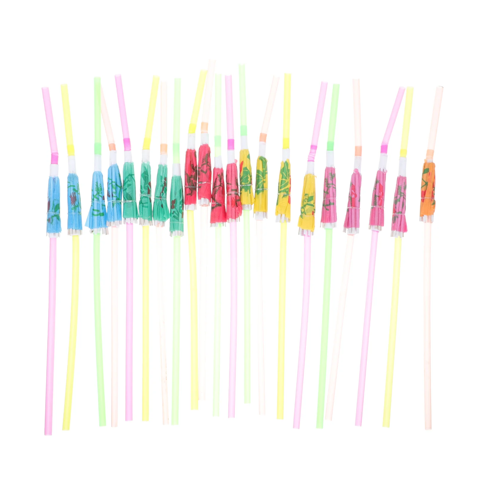 

50pcs Party Umbrella Straws Cold Drink Decoration Straws Cocktail Straws