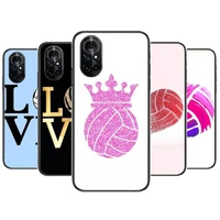 volleyball fans clear phone case for huawei honor 20 10 9 8a 7 5t x pro lite 5g black etui coque hoesjes comic fash design