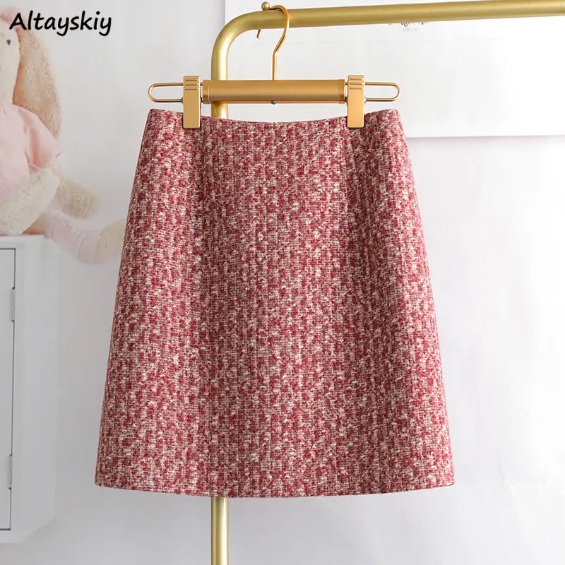 

Mini Skirts Women Office Panelled French Style Vintage Aesthetic Sexy Ladies Slim Autumn Design Casual Ins Feminino All-match