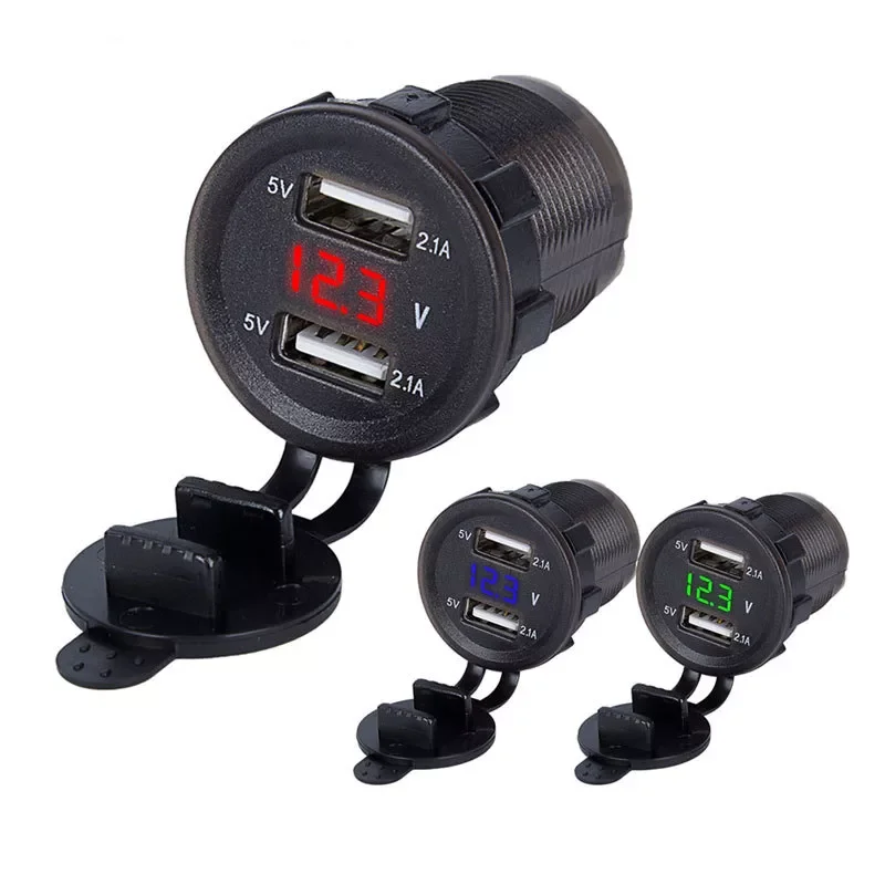 

Motorcycle Cigarette Lighter Dual USB Charger 12V-24V Car Boat Motorcycle Cigarette Lighter Sockets