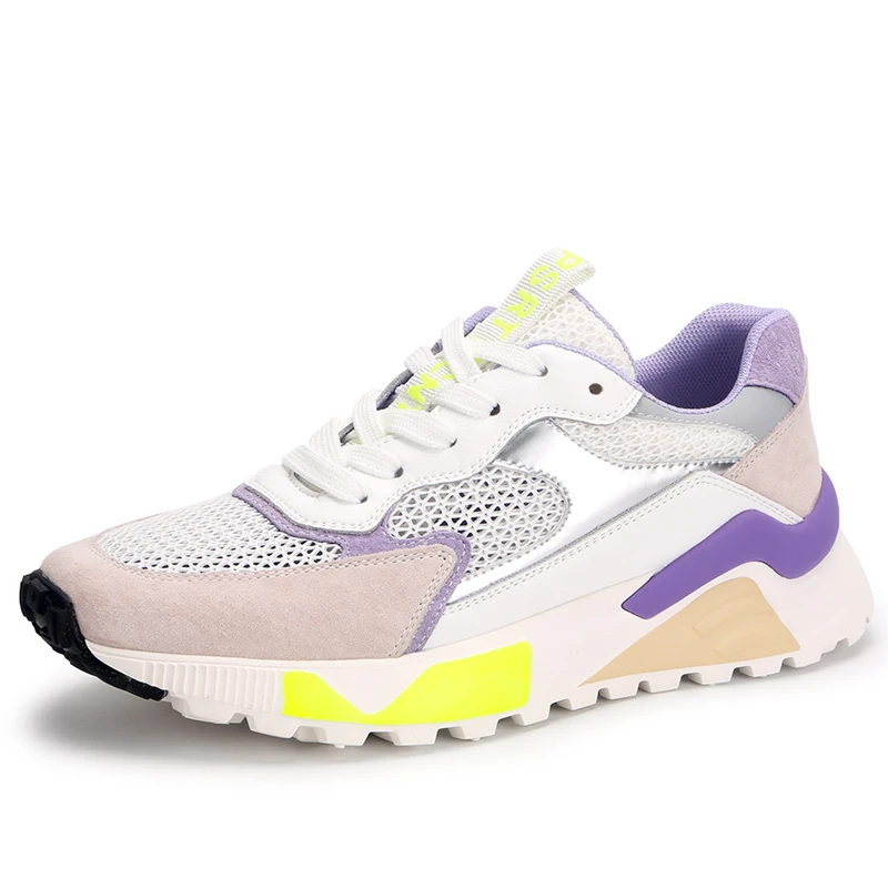 Luxury Women Flats Summer Thin Breathable Mesh Platform Sneakers Women Casual Shoes Lace-up Non-slip Running Sports Shoes