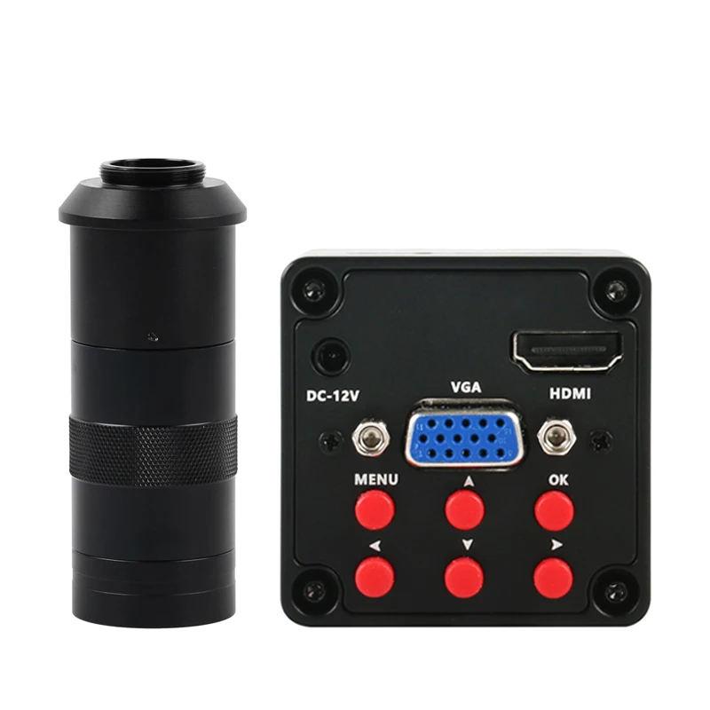 

1080P Electronic Digital Video Microscope Camera HDMI VGA+100X 180X 200X 300X 500X C-MOUNT Lens For Phone PCB Solder Repair