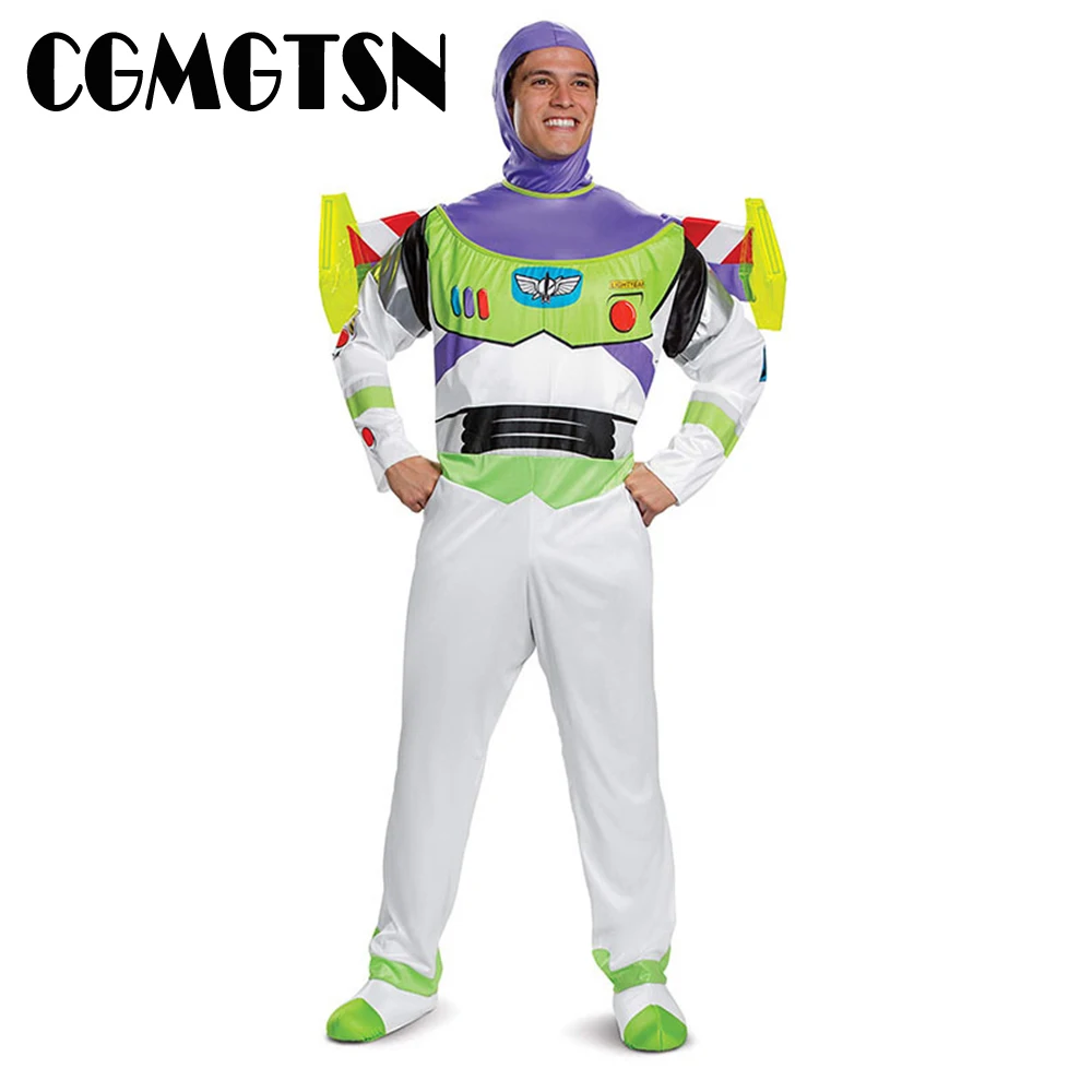 

CGMGTSN Cartoon Halloween Costume Space Range Buzz lightyear Fancy Jumpsuit Cosplay Costume For Adult Kids