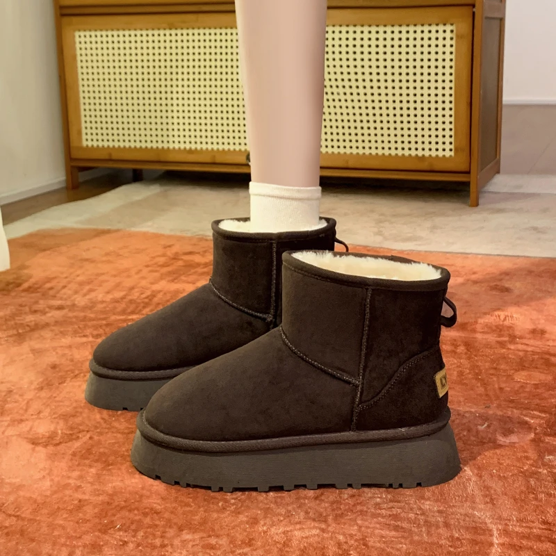 Осень-зима 2024 новая плюшевая теплая женская обувь повседневные и удобные