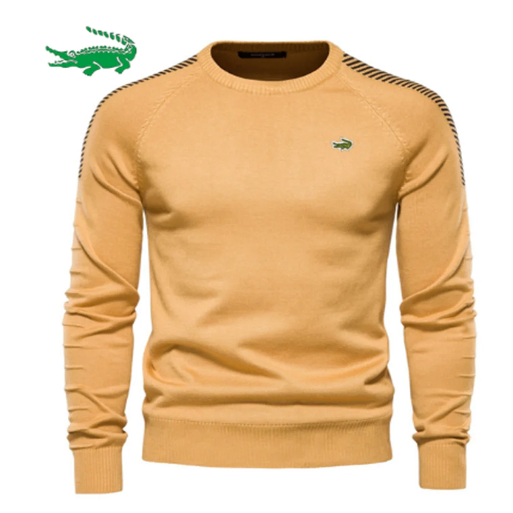 

Spliced Drop Sleeve Sweater Men Casual O-neck Slim Fit Pullovers Men's Sweaters New Winter Warm Knitted Sweater for Men