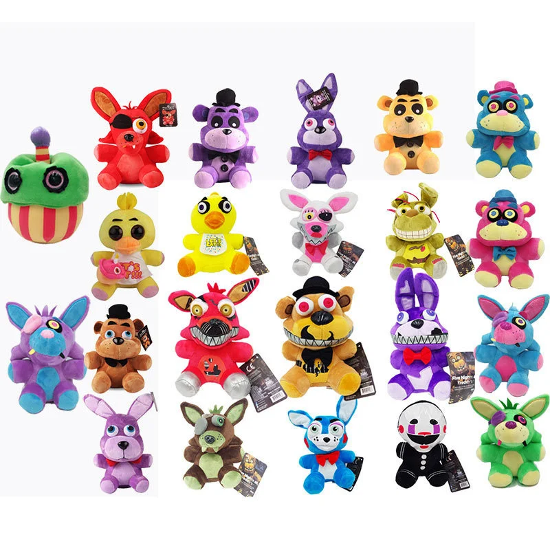 

FNAFS Plush Toy Nightmares Fazbear Plush Toys Soft Stuffed Animal Dolls Birthday Gift For Children