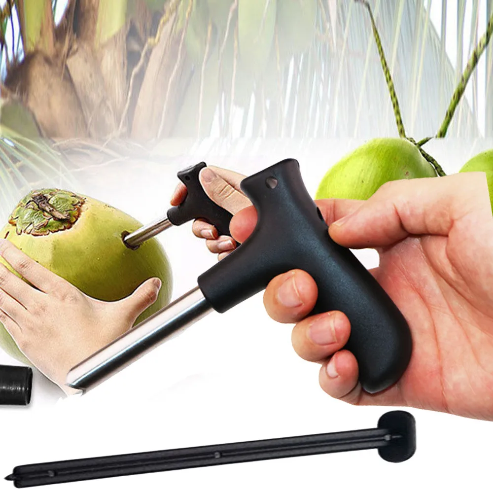 Открывалка для кокоса Tool из нержавеющей стали открывалка Water Punch Tap Drill Straw Open Hole Cut
