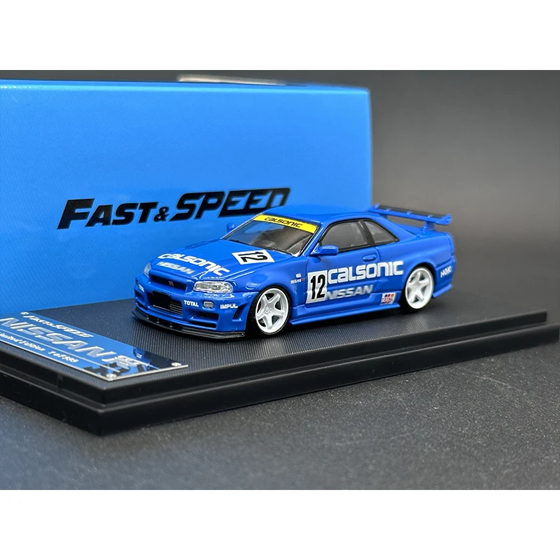 FS В наличии 1:64 Skyline GTR R34 Z Tune FNF Racing Коллекция литых моделей автомобилей Быстрая