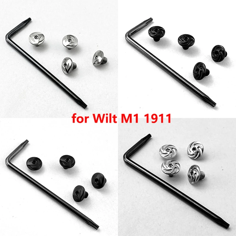 

5 Sets Stainless Steel Material Grip Guard Screws for Wilt M1 1911 WELL TECH Handle DIY Making Repair Modify Accessories Parts