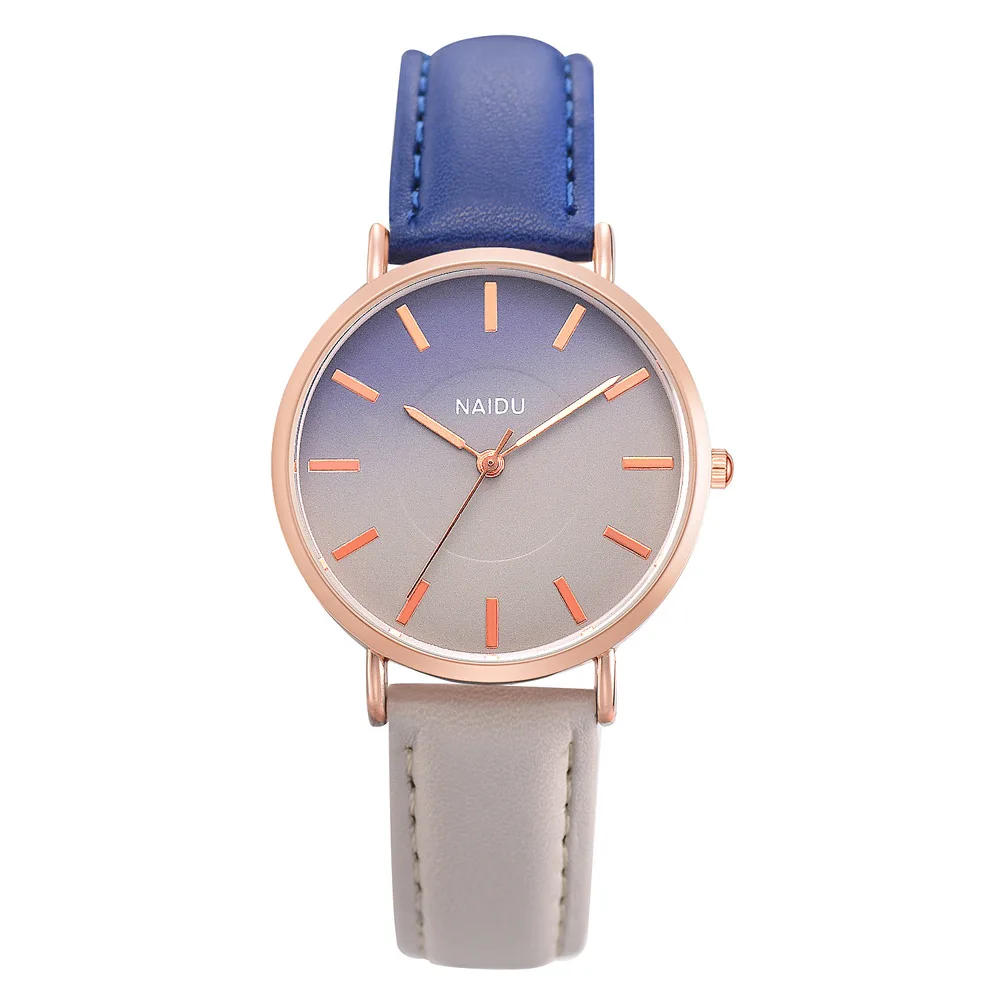 Fashion women's watch luxury candy color gradient women's quartz watch Fine watch scale elegant wrist watch women's clock enlarge