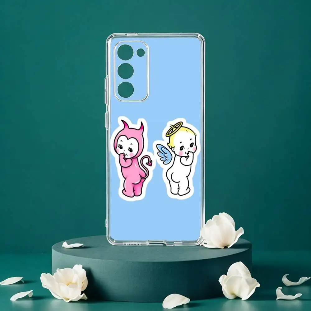 Фото Чехол для телефона Kewpie Cute Angel Baby для Samsung Galaxy S24 S25 S23 S22 S21 Plus S24 S25, прозрачный чехол. №5