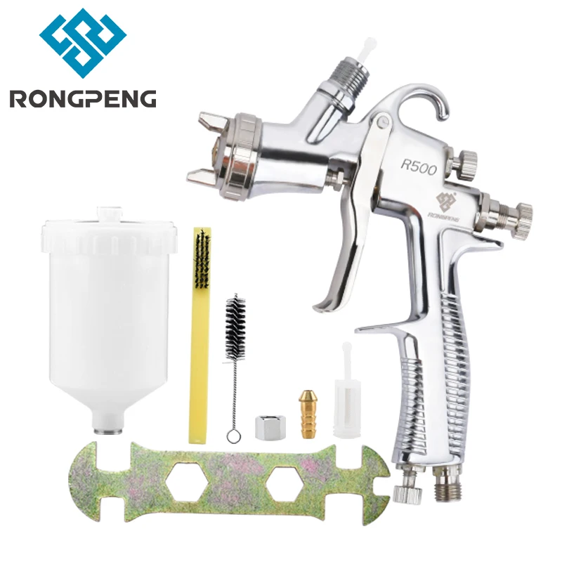 RONGPENG High Quality Spray Gun Pro Painting Gun Water Based Air Spray Gun Airbrush R500 1.3/1.4/1.5/1.7/2.0mm Nozzle Paint Gun