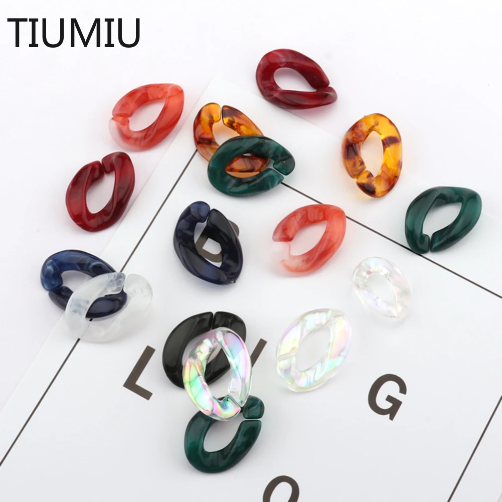 

10pcs, 20pcs all-match resin acrylic handmade jewelry accessories acrylic chain DIY female bag accessories custom length acrylic