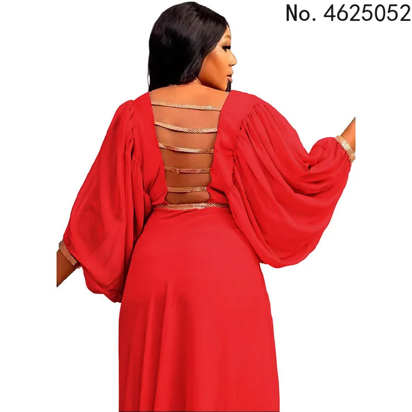 

Robe Africaine Long Sleeve Dresses For Women 2022 Elegant Wedding Gown Muslim Chiffon Abaya Turkish Dubai Kaftan Dress Outfit