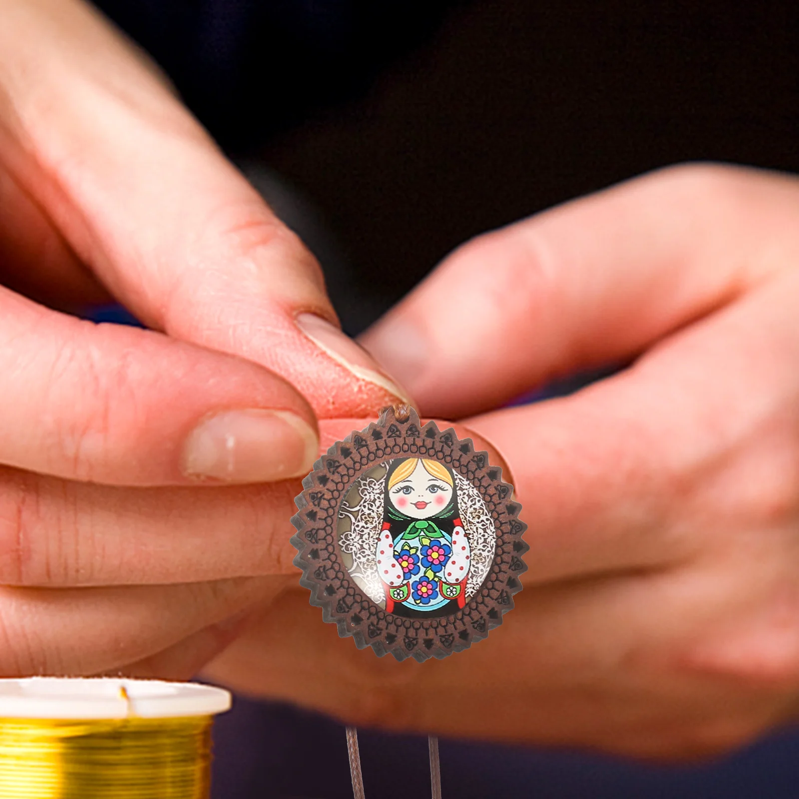 3 шт. деревянный нижний кронштейн DIY ювелирные изделия круглый поднос ободок