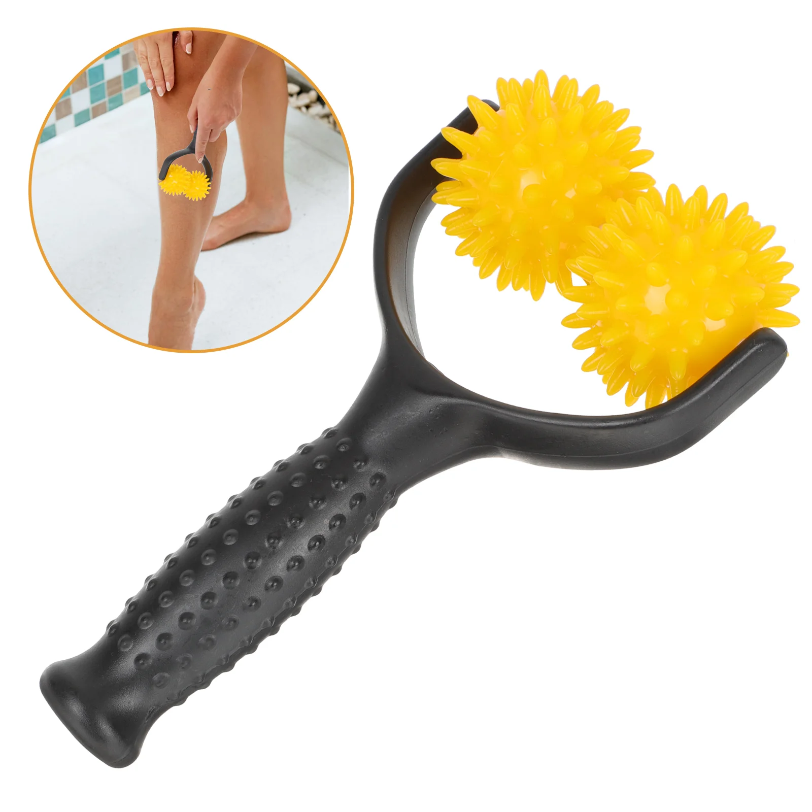 

Hand Home Neck Massager Leg Foot Reflexology Back Tool Shoulder Muscle Sole Roller