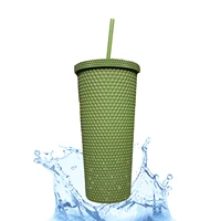 water bottle tumbler 22oz studded water cup with lid and straw leakproof drinking bottle reusable sippy cup water bottle for