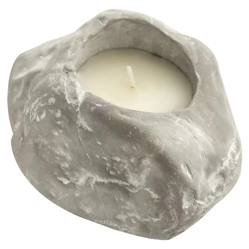 

Creative Cement Simulation Stone Trees Aromatherapy Candle Cup Home Nature Decoration Fragrance Stove Candlestick Crafts