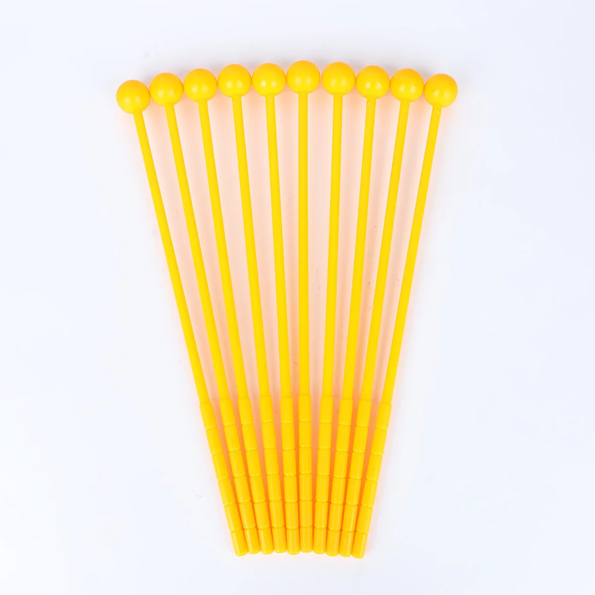

1 Bag 10pcs Mallet Percussion Sticks Kids Drumstick Musical Instruments for Chime Xylophone Wood Block Glockenspiel ( Yellow )