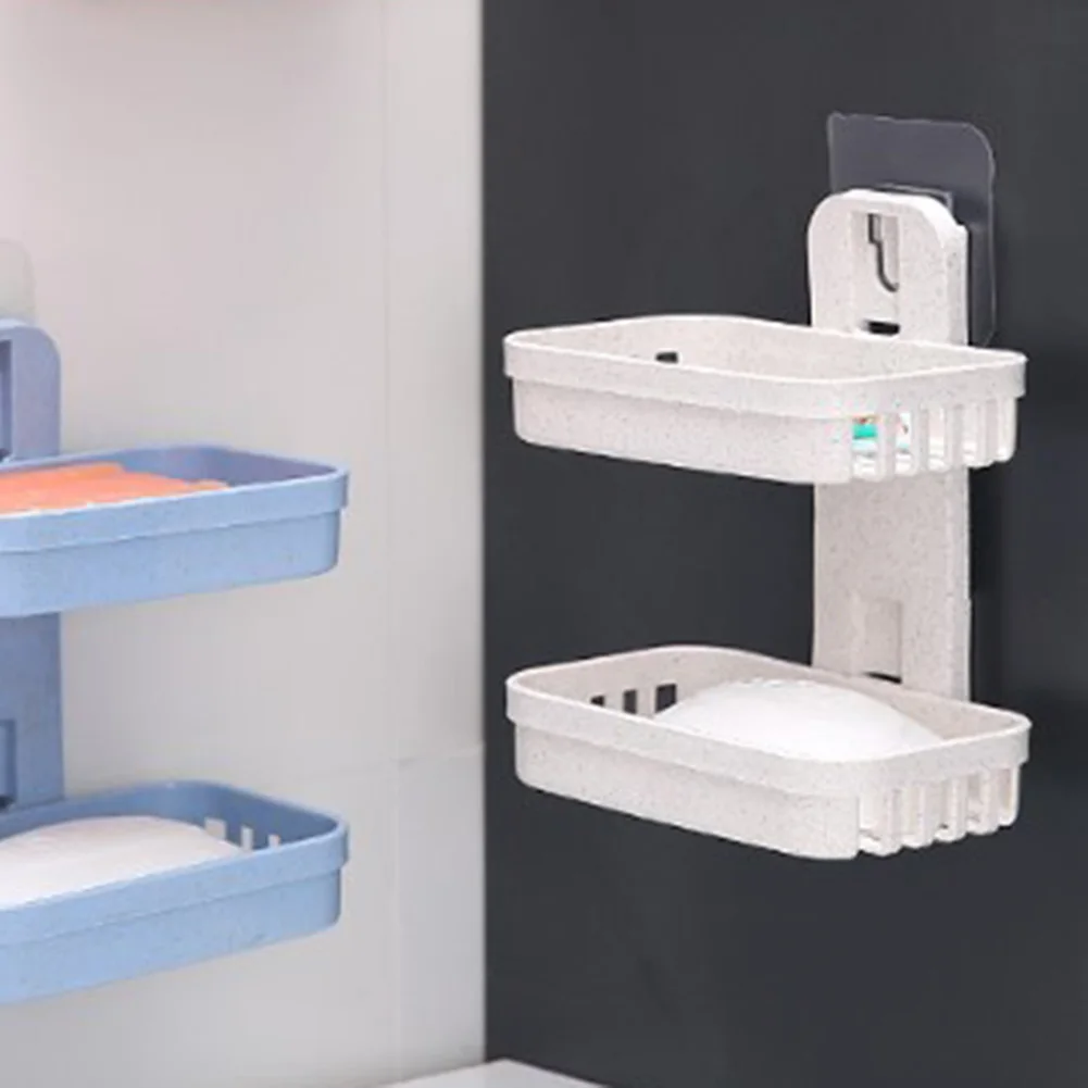 

1pcs Soap Box Toilet Drain Creative Wall-Mounted Soap Rack Bathroom Shower Soap Holder Water-Free Storage Box Bathroom Supplies