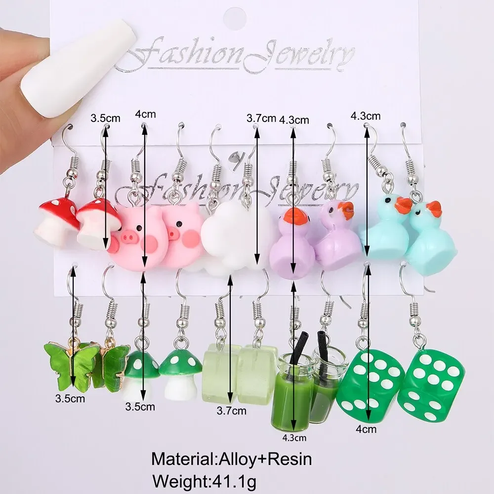 Очаровательные висячие серьги в форме животных набор из 20 штук для женщин модный