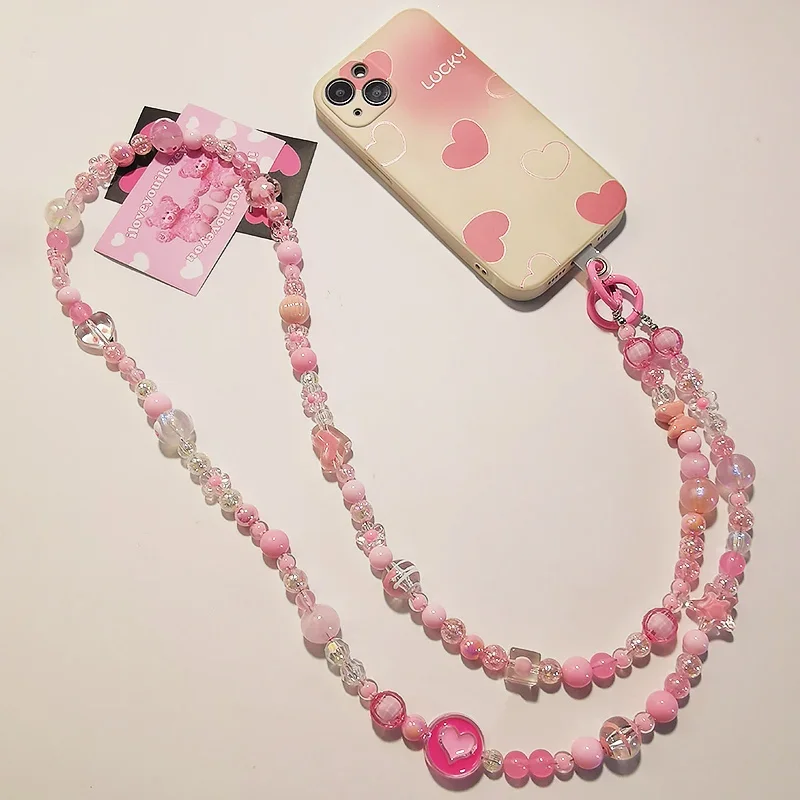 Шнурок женский длинный цветной ремешок через плечо с пятиконечной звездой