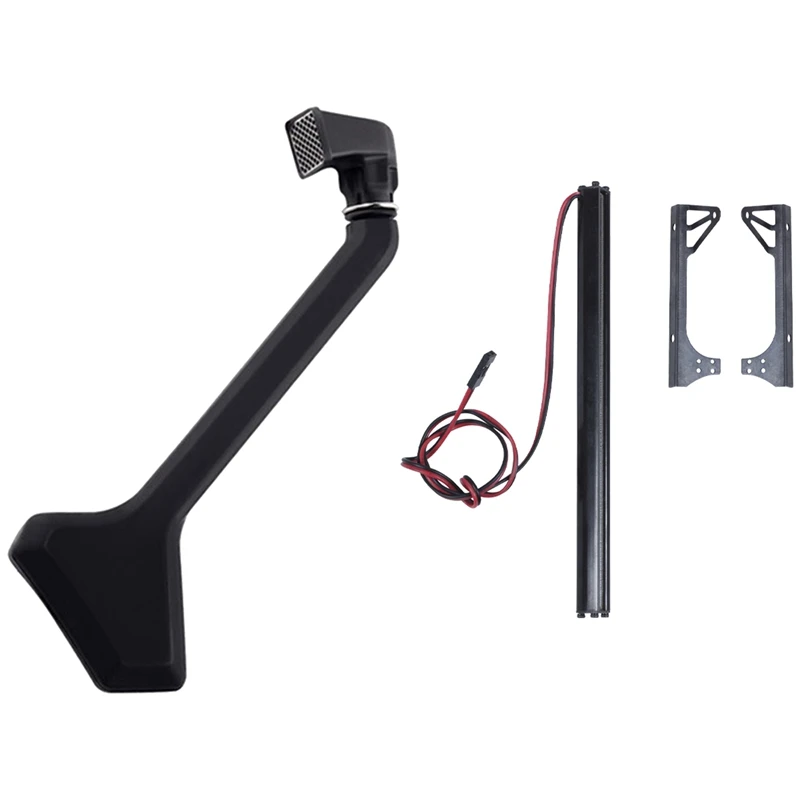 

2023 Hot-2 Pcs RC Car Part: 1 Pcs Black Rubber Snorkel & 1 Pcs RC Car Roof Lamp 36 LED Light Bar