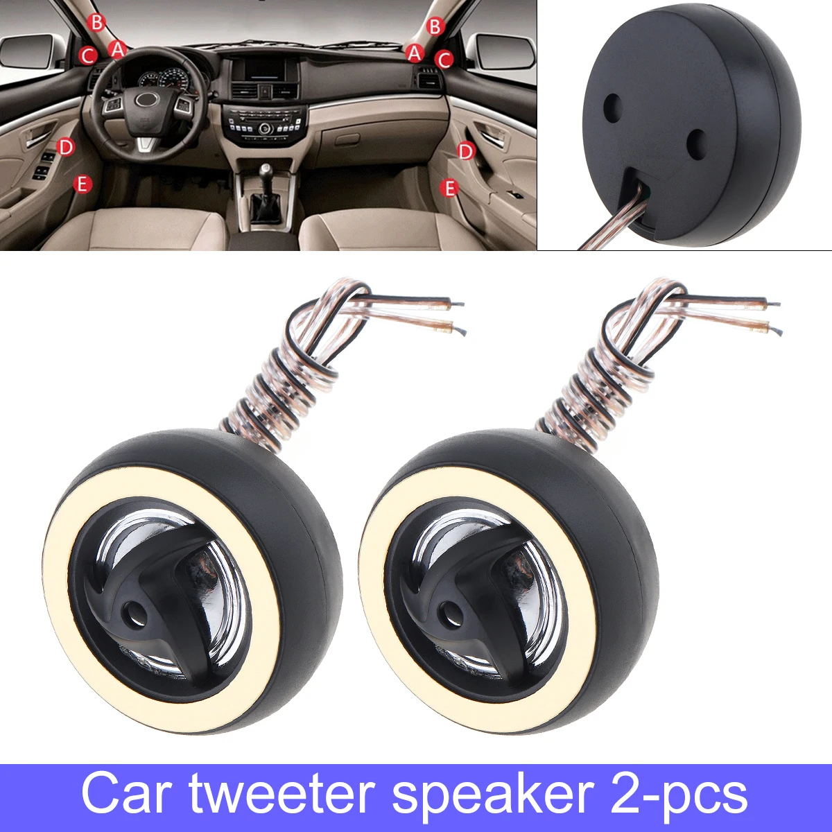 2pcs 800W JS-250 25mm High Efficiency Mini Dome Tweeter Speakers for Car Audio System 2pcs 800W JS-250 25mm High Efficiency Mini Dome Tweeter Speakers for Car Audio System