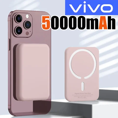 VIVO 500000 мАч Магнитный внешний аккумулятор 25 Вт Беспроводное быстрое зарядное устройство Портативное большой емкости с Magsafe для iPhone Samsung