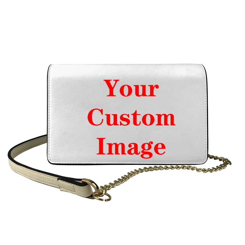 

Custom Women Messenger Bag Fashion Lady Chain Flap Crossbody Bolsos De Mujer PU Saddle Bag Prints Travel Dropship