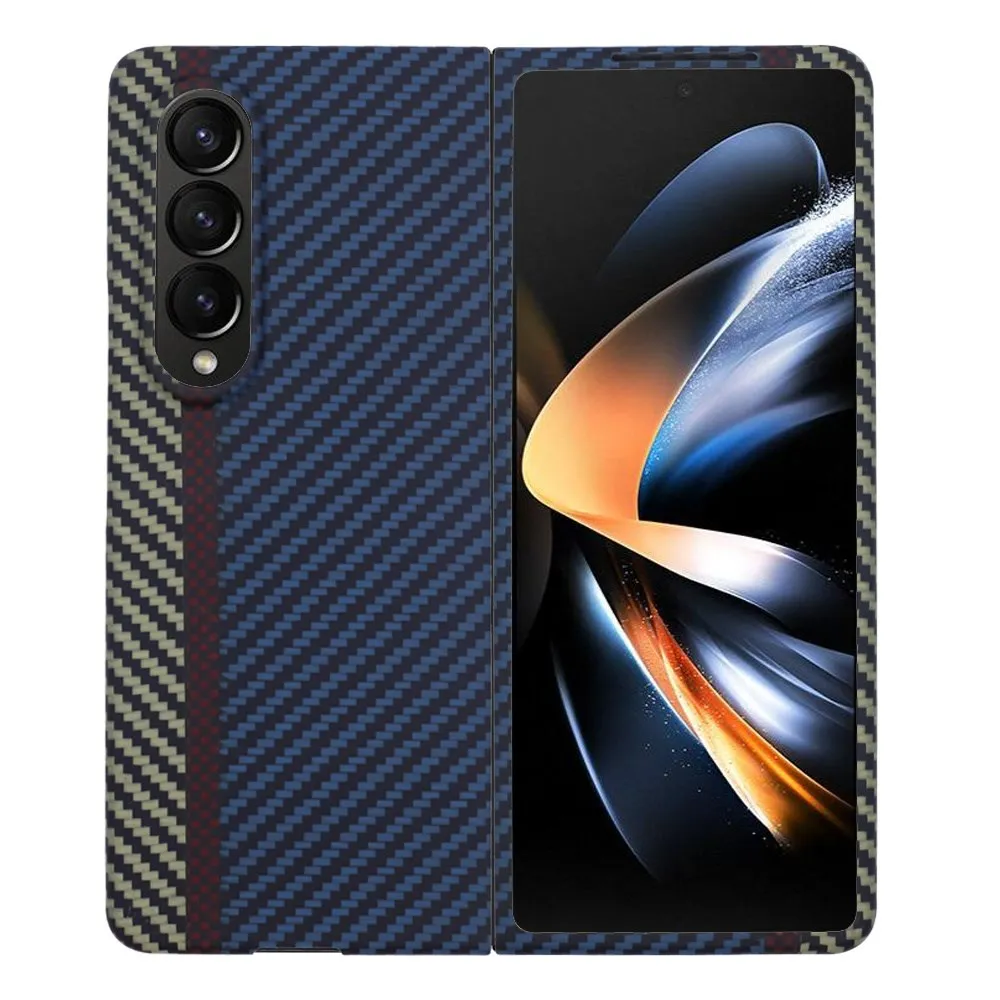 

2023 New For Samsung Galaxy Z Fold 4 Mobile Phone Shell Ultra Thin Carbon Fiber New Z Flod4 Aramid Fiber Fashion Busin Hot Sale