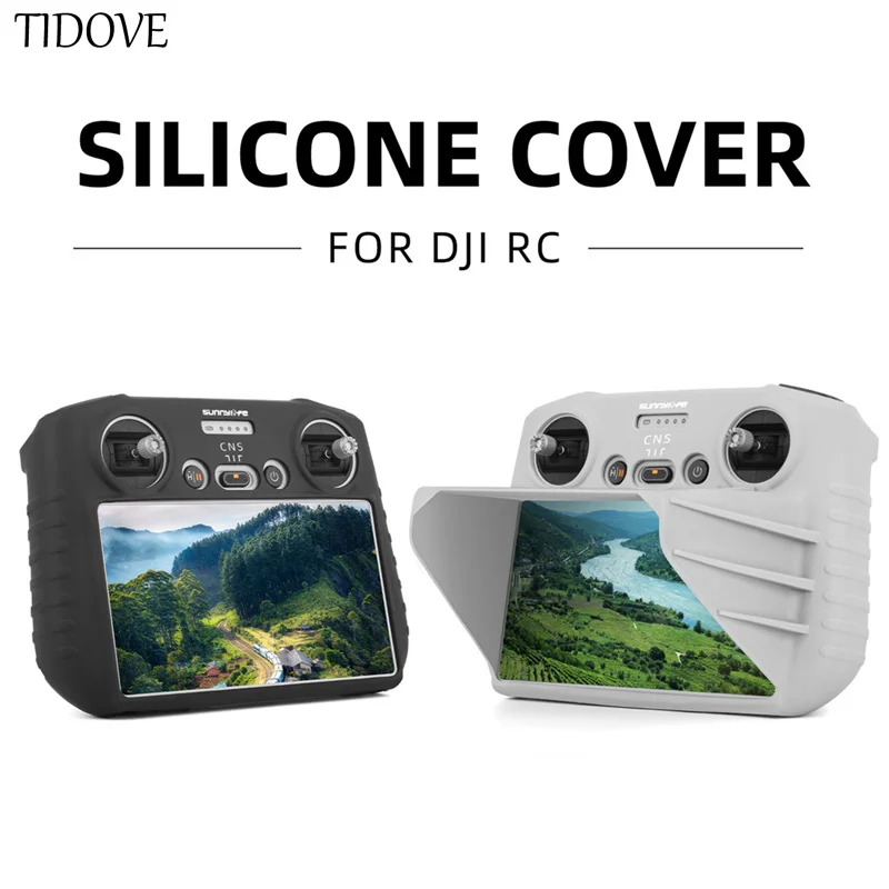 

TIDOVE For DJI Mini 3 Pro RC Controller Silicone Block Light Protective Case Hood Remote Control Drone Controller Accessories