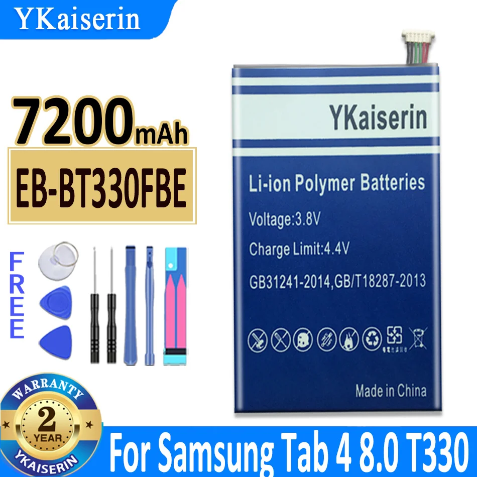 

For SAMSUNG EB-BT330FBU EB-BT330FBE 7200mAh Battery For Samsung Galaxy Tab 4 Tab4 8.0 T330 T331 T335 SM-T330 SM-T331 T337