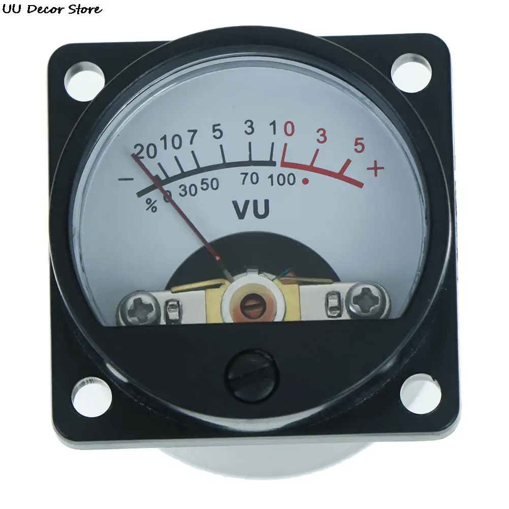 

DC/AC 6~12V 35 * 35mm Plastic+ Electronic Parts 6-12V Panel VU Meter Bulb Warm Back Light Recording Audio Level Amp Meter