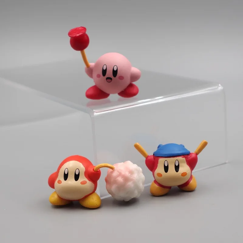 

Kirby Waddle Dee Cute doll DIY patch material Micro landscape Scene decoration anime figure Action Figures models Toy PVC 2.3cm