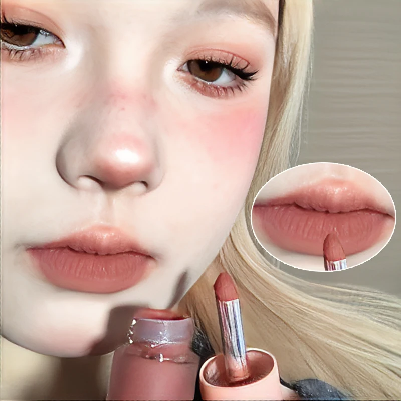 Бархатный матовый блеск для губ водостойкий стойкий гладкий мусс тени век румяна