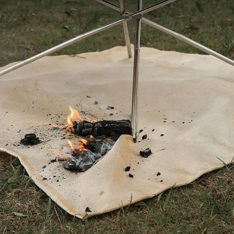 

Camping Fireproof Cloth Fire Pit Mat Picnic BBQ Pad High Temperature Anti-Scald Flame Retardant Rug Fire Blanket Barbecue Pad