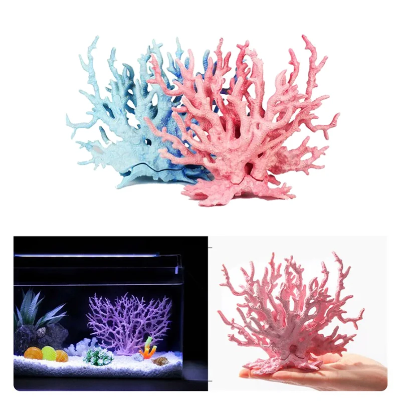Aquarium Undersea Coral Ornaments Simulation Fake Water Plants Fish Tank Aquascape Decoration