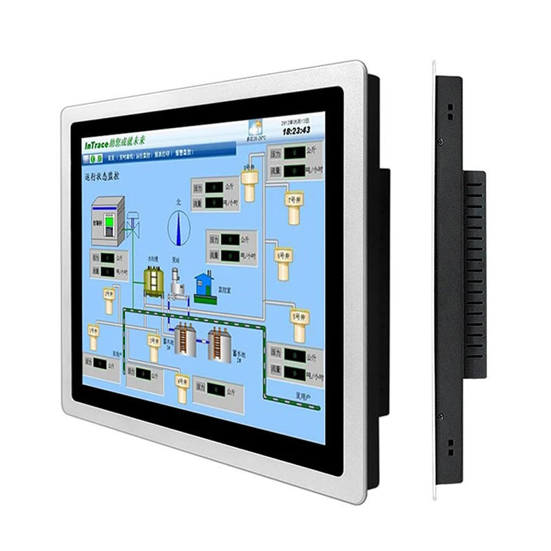 

12.1/15/17 Inch Capacitive Touch Industrial Panel PC J1900 4GB RAM 128GB SSD 18"21" Embedded Mini Computer