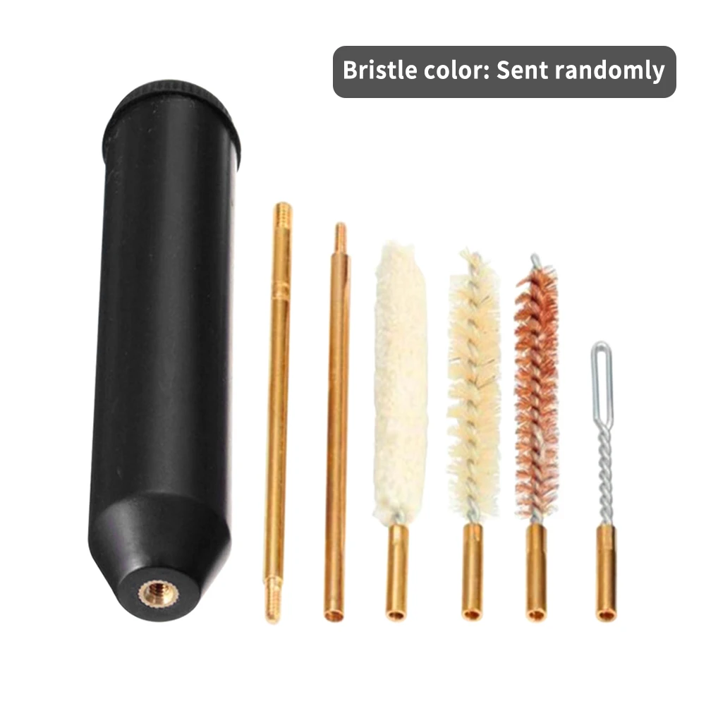 7pcs Rods Bore Brush Pistol Cleaning Kit Universal Handgun Pocket Size Tool Extension Easy Use Portable For Cal 38 357 9mm