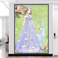 fairies sika deer diy 5d diamond painting full drill square round embroidery mosaic art picture of rhinestones home decor gifts