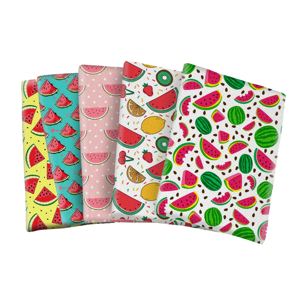 

Summer Theme Watermelon Fruit Polyester Cotton Printed Fabric for Kids Clothes Hometextile Curtain Cushion Cover DIY 50*145cm