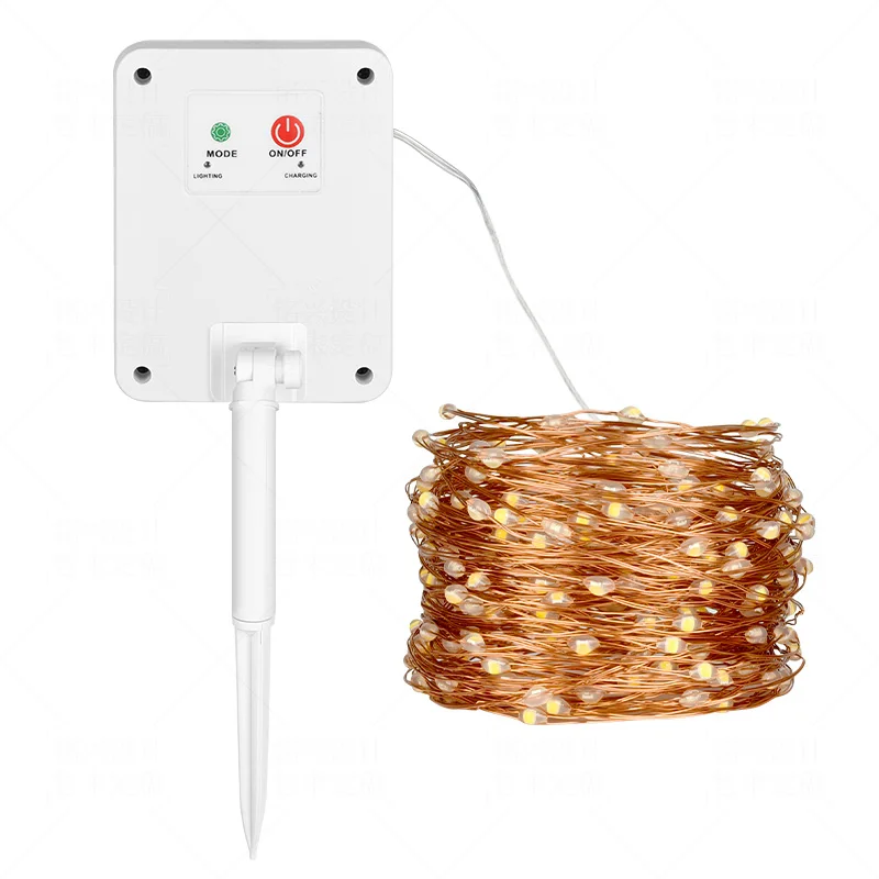 Светодиодная уличная Водонепроницаемая гирлянда на солнечной батарее с