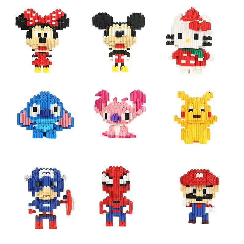 

Мультяшный дизайн миккейд кавайная детская развивающая игрушка строительные блоки мелкие частицы сборные маленькие украшения подарок