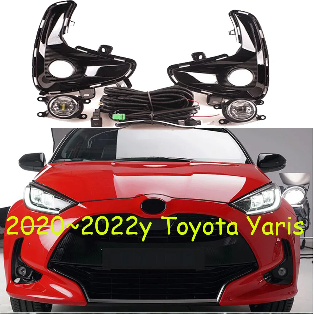

Автомобильный бампер, светильник для Toyota yaris, противотуманные фары 2020 ~ 2022y, автомобильные аксессуары, галогенные фары для Toyota Yaris