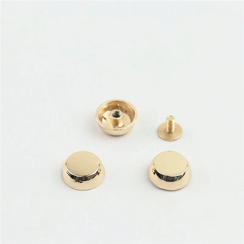 50Pcs Flat Screw Metal Nails Clip Buckles Combined Bag Handbags Buttons Rivet Screw for Bag Leather Craft Hardware Accessories