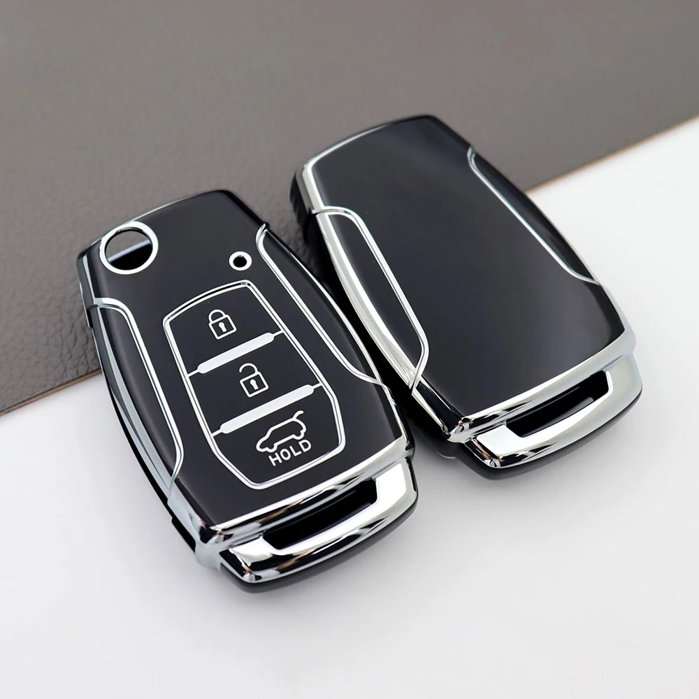 

3-кнопочный автомобильный флип-чехол из ТПУ для SsangYong Kyron 2 Sanka Actyon Korando Tivoli, защищенный брелок-сумка, аксессуары